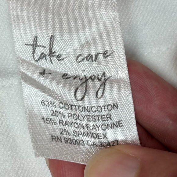 Nic + Zoe All Day Denim Pull On Slim Ankle Jean in White - Size 8 - NWT - Picture 8 of 9